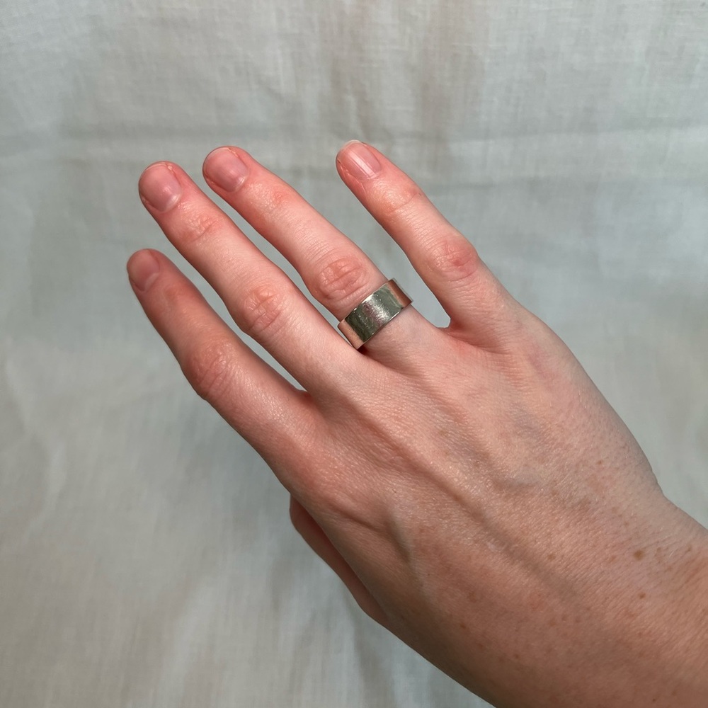 Sterling Silver Wide Band Ring – Size 6.5